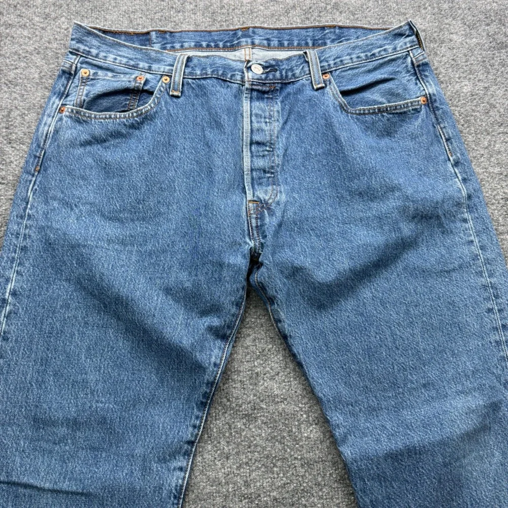 Levi's 501 Original Fit Jeans Mens 38x30 Blue Straight Leg Denim‎ Workwear